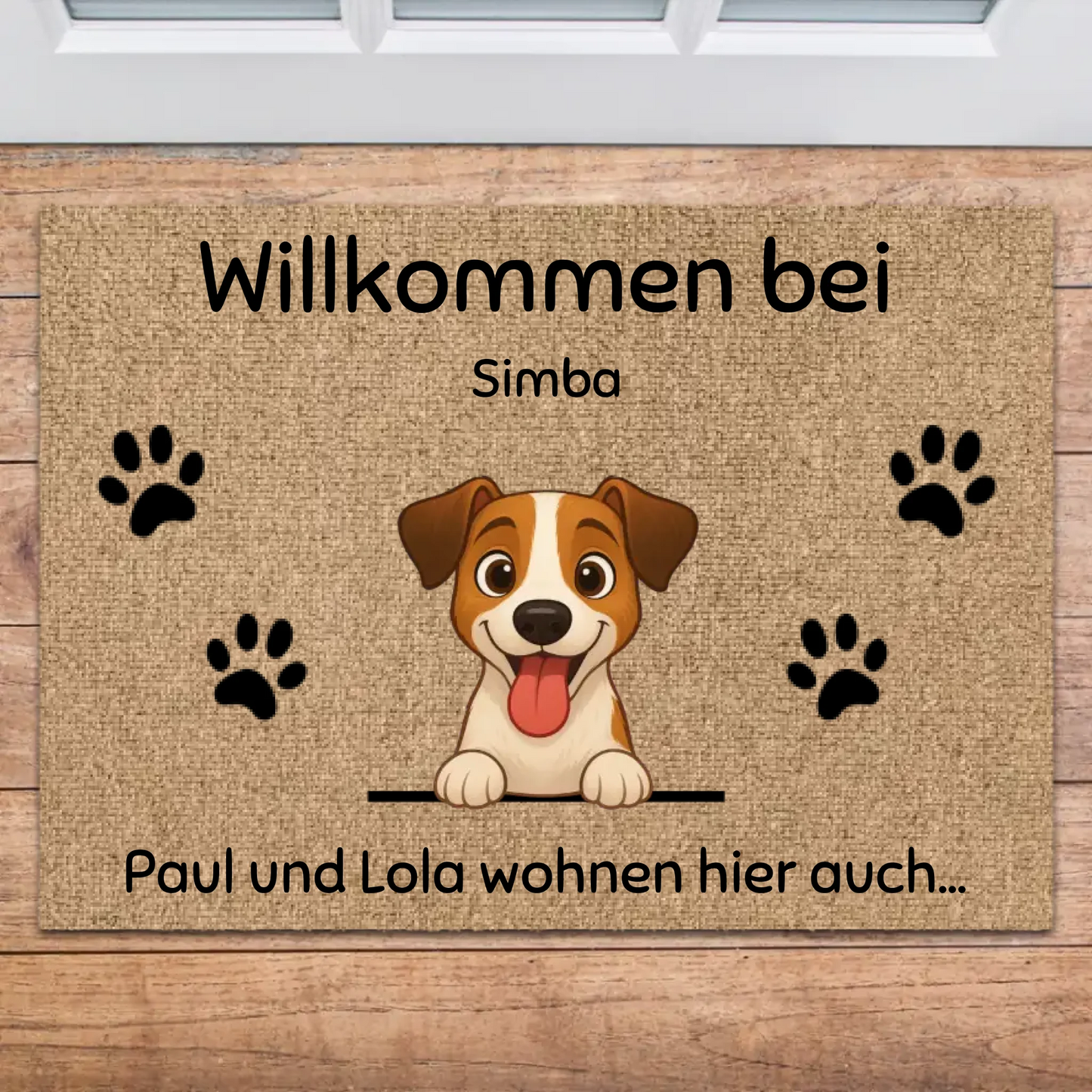 Personalisierte Fußmatte mit Tieren